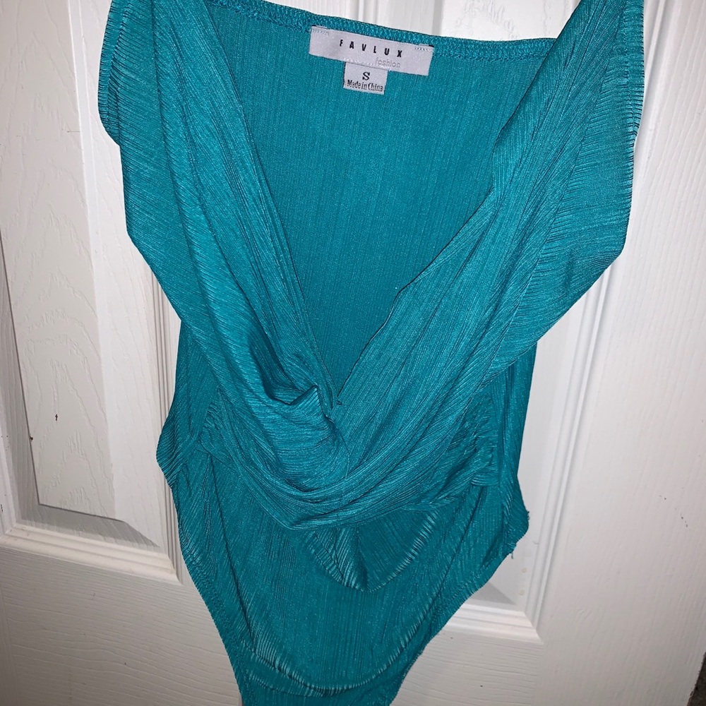 SHEIN blue bodysuit (never worn just tried on)